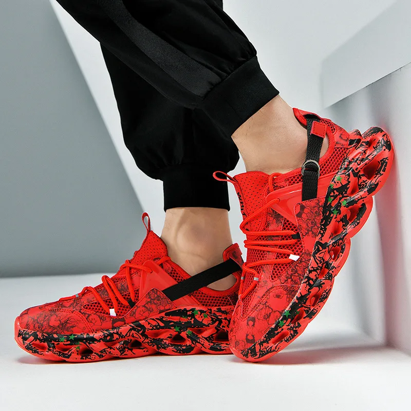 2020 Мода для мужчин в стиле хип-хоп уличных танцев обувь с граффити Обувь высоким