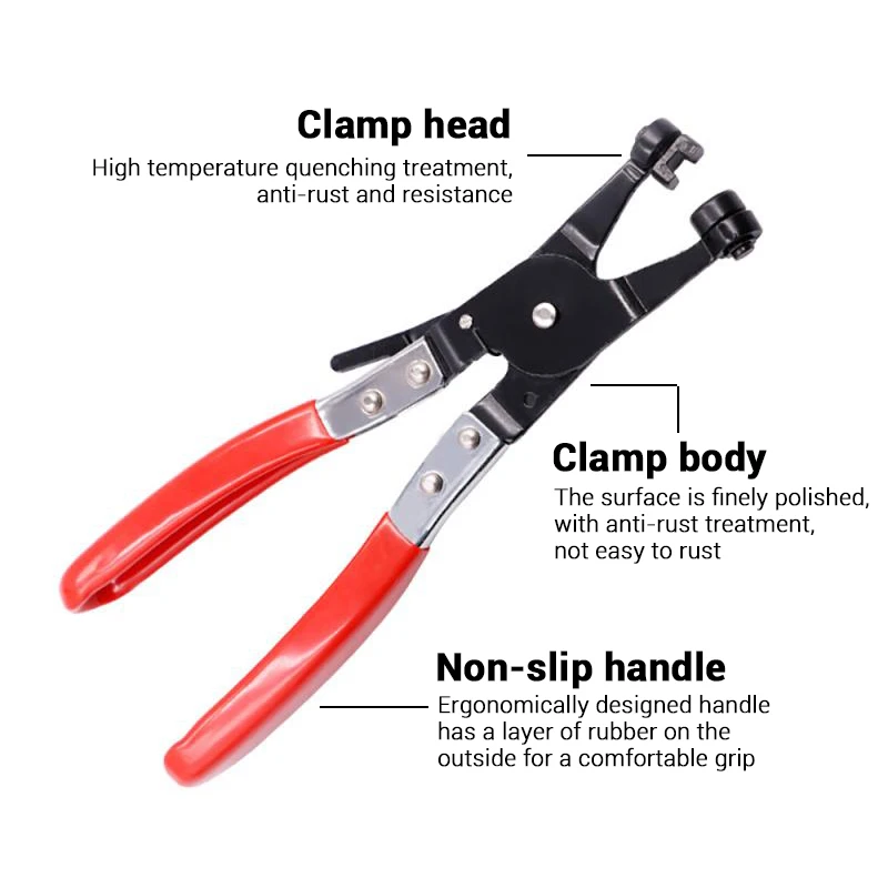 Auto Hose Clamp Plier  Straight Hose Clamp Disassembly Assembly Plier Car Special Tool Caliper Wire Pliers Removal Repair Tool