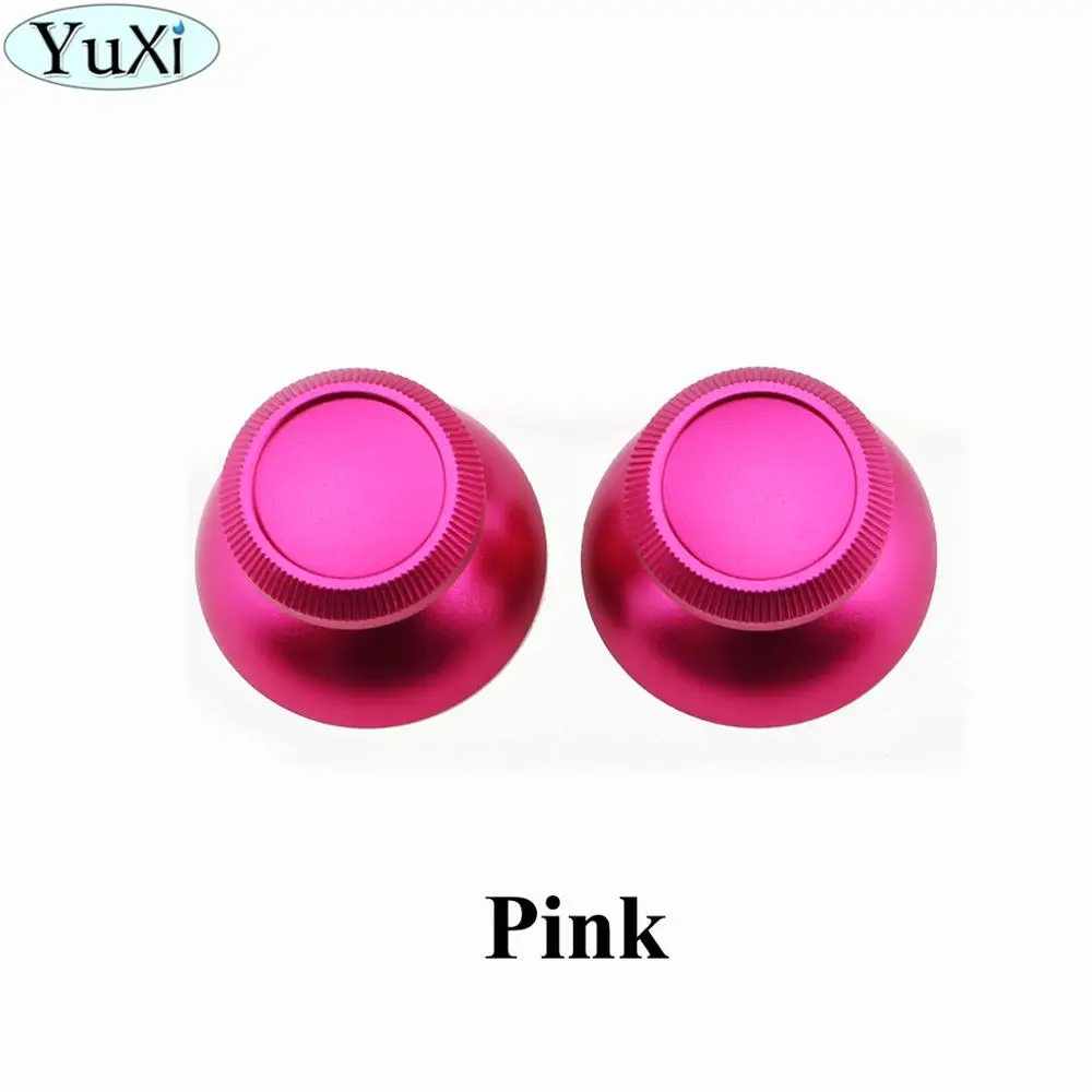 Pink YuXi Алюминиевый металлический аналоговый джойстик для пальца рукоятка колпачок геймпад запасная часть для Playstation 4 для PS4 Slim Pro для xbox one контроллер - Цвет: Pink