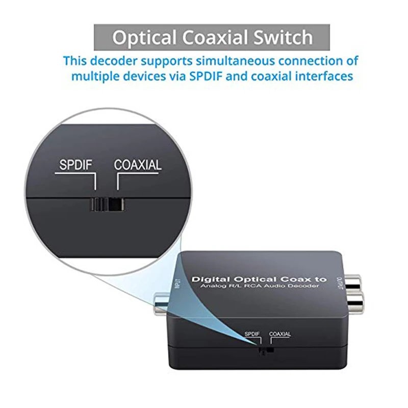 ЦАП SPDIF коаксиальный/RCA 3 5 мм jack Поддержка Dolby DTS Stereo для ТВ PS4