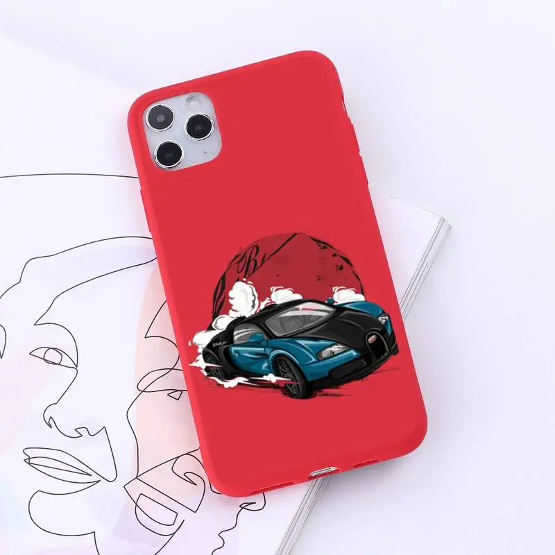 

Cool Japan JDM Sports Car Comic Phone Case Candy Color for iPhone 6 7 8 11 12 s mini pro X XS XR MAX Plus