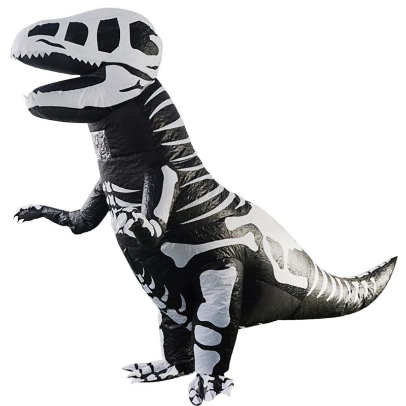 

K1KC Halloween Supplies Party Costume Novelty Gag Toys Inflatable Dinosaur Blow Up Costumes Stage Party Prop for Kids Adults