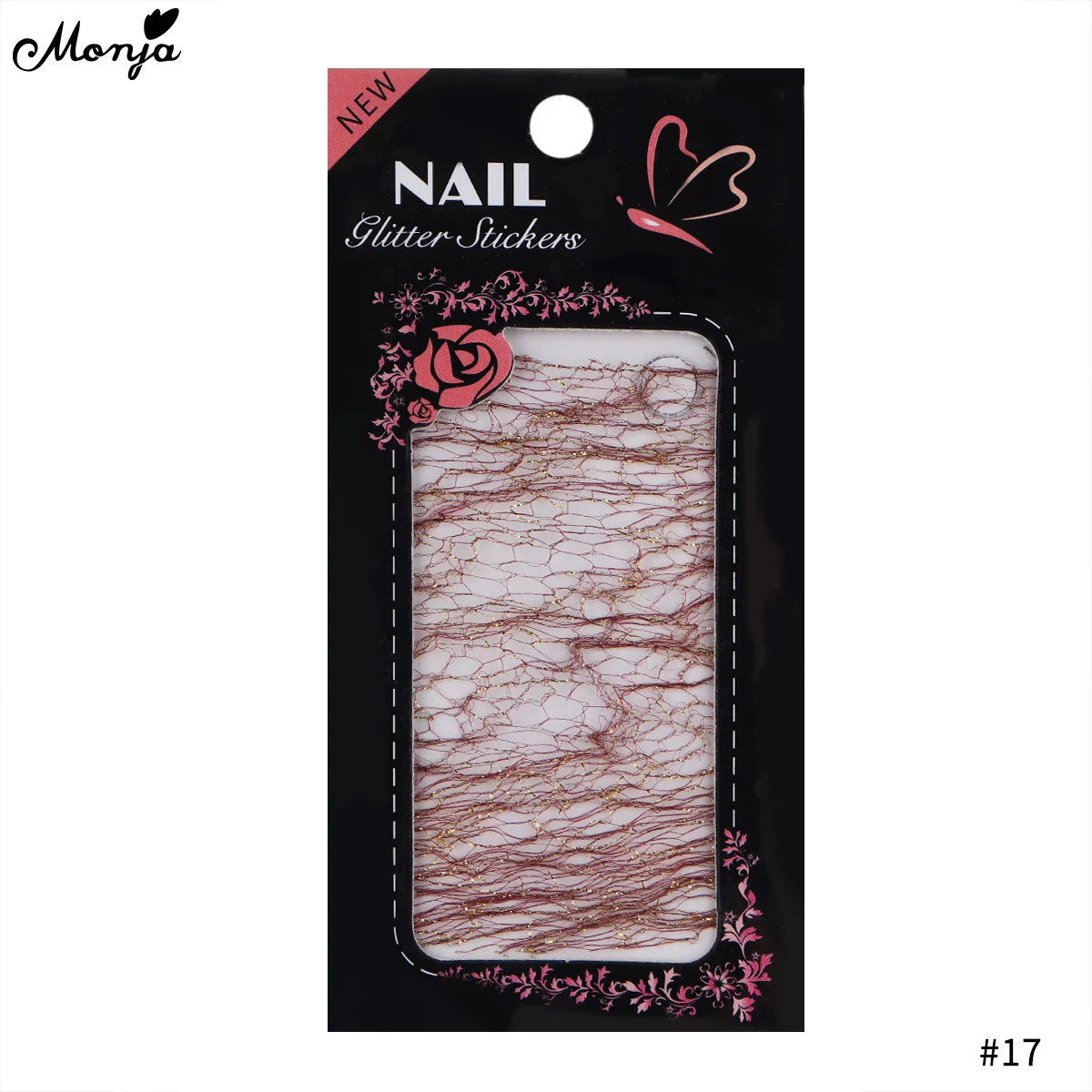 Monja Nail Art многоцветная наклейка сетка блестящая линия шелковые фольги полосы линии передачи наклейки для маникюра аксессуары украшения