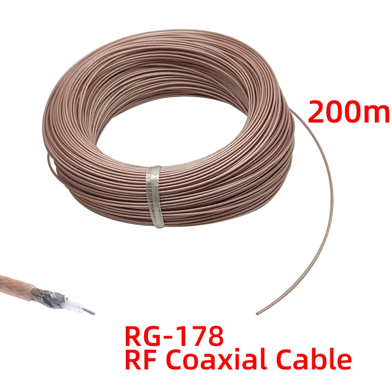 Коаксиальный кабель с адаптером 200 м/рулон RG-178 RF | Обустройство дома