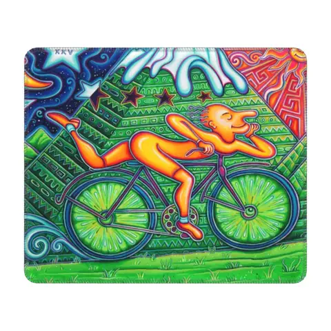 Коврик для мыши Альберт Хоффман LSD, резиновый противоскользящий, с защитой от намокания, для ежедневного использования велосипеда, офиса, компьютера, стола