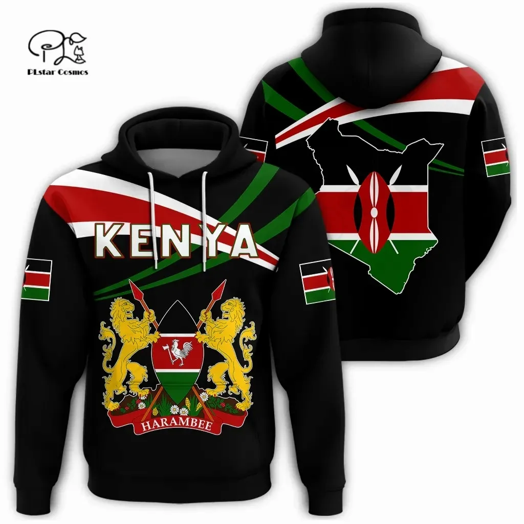 

PLstar Cosmos 3DPrint Newest Afirca Kenya Flag Tribe Art Funny Unique Harajuku Streetwear Unisex Hoodie/SweatshirtZip Style-6