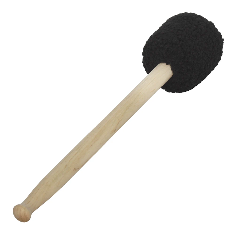 

Drumsticks Concert Bass Drum Mallet Stick Beater with Black Plush Head and Maple Wood Pole Percussion Instrument Accessories
