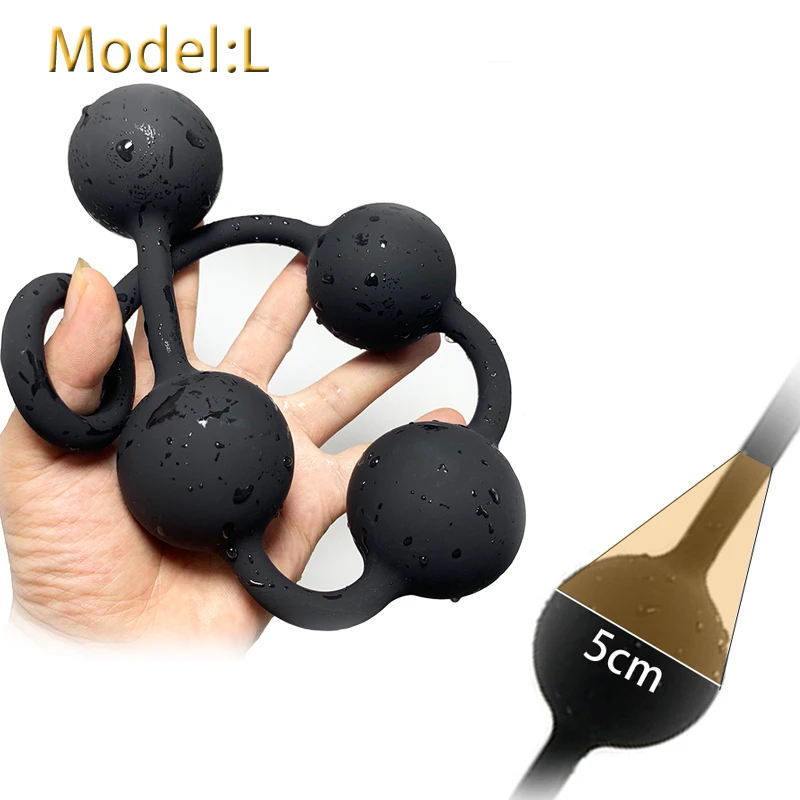 Огромные интимные секс-товары Силиконовые анальные шарики Анальная пробка