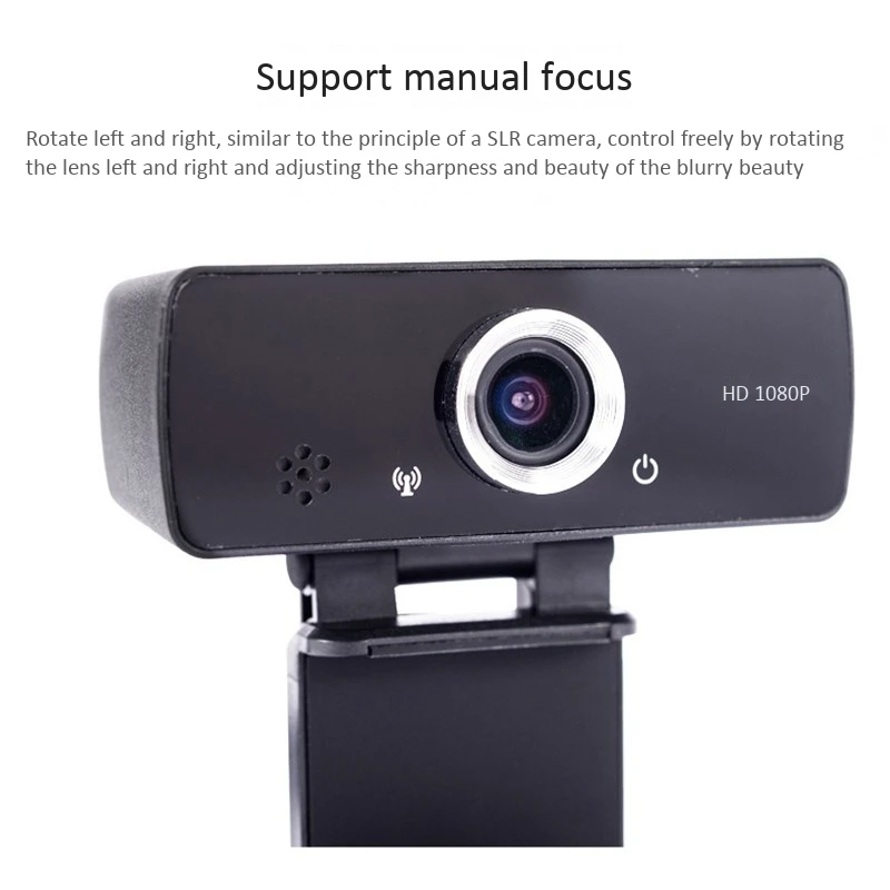 

2K HD Focus Camera Webcam for PC Laptop Auto Built-in Microphone High-End Video Call Camera
