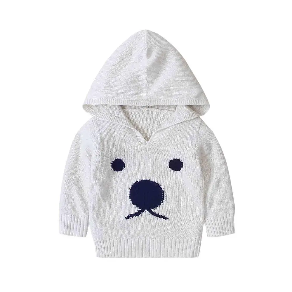 Детские свитера для мальчиков вязаные джемперы с рисунком кролика новорожденных