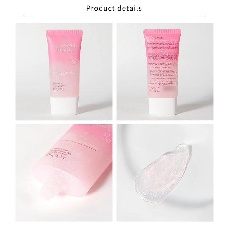 60 г Вишневый пилинг для лица гель глубокого очищения пор уменьшение черных точек