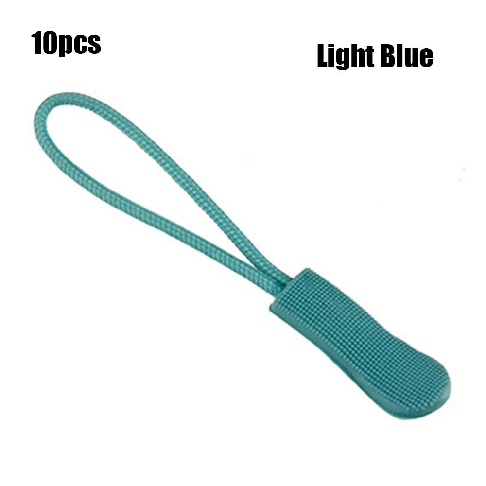 Light Blue 10 шт. фиксатор для троса на молнии, сменный зажим, инструмент для путешествий, чемодан, рюкзак для палатки - Цвет: Light Blue