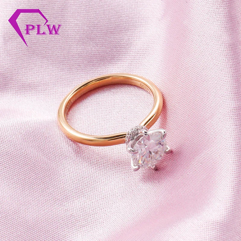 0.3ct 4 мм круглые бриллиантовые огранки сердечки и стрелы D Цвет моисанит кольцо 14 к