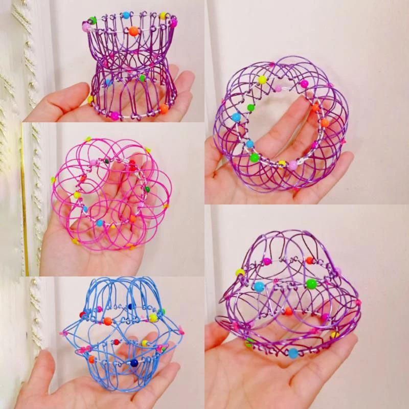 

Adult Children Anti-stress Toy Mandala Decompression Toy Variety Flower Basket Thirty-six Softened Steel Ring Fidget Toy Gift