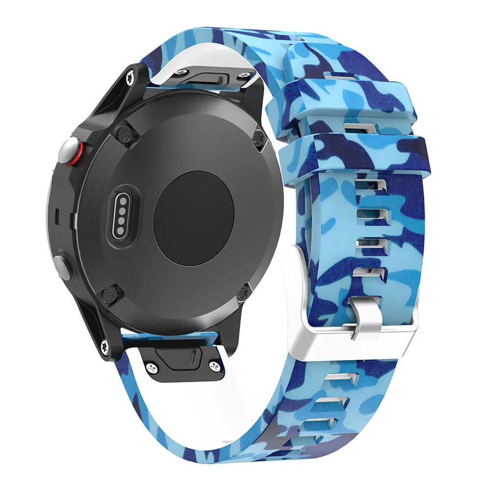 Напечатанный 22 мм быстрый релиз ремешок для Garmin Fenix5 ремень Цветной силиконовый браслет ремешок для Garmin Forerunner 945 Band