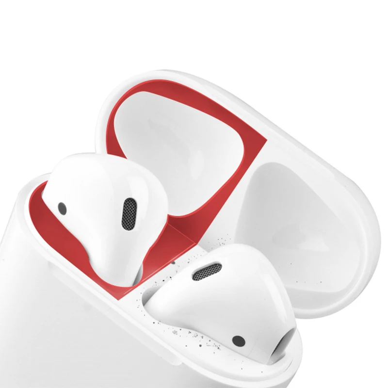 Металлический пылезащитный стикер для Apple AirPods 2 чехол пыленепроницаемый