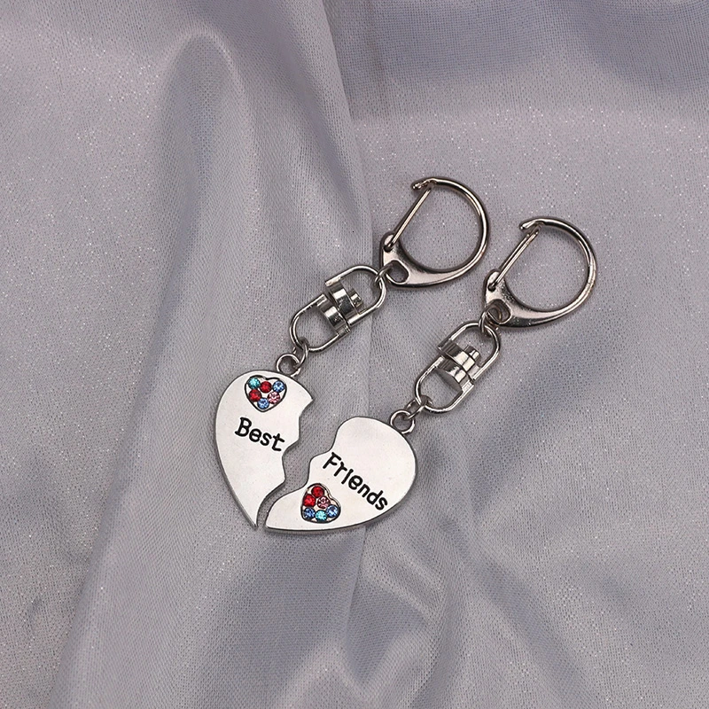 

DIY Keychain For Women Girl Heart Shaped Colored Crystal Pendant Accessories Key Chain Charms Jewelry Gifts Dropshipping 2021