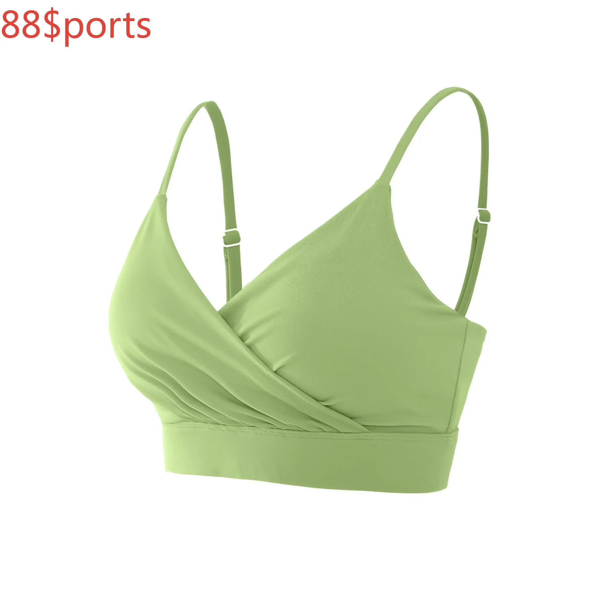 

New Women Sexy Vest Tape Sports Bra Back Hollow Female Fitness top Bra Shockproof Running Bra Yoga Tank Top With Chest Pad