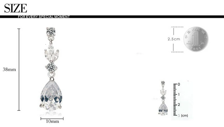 LUOTEEMI модные аксессуары для женщин свадебные невесты серьга бесплатная доставка