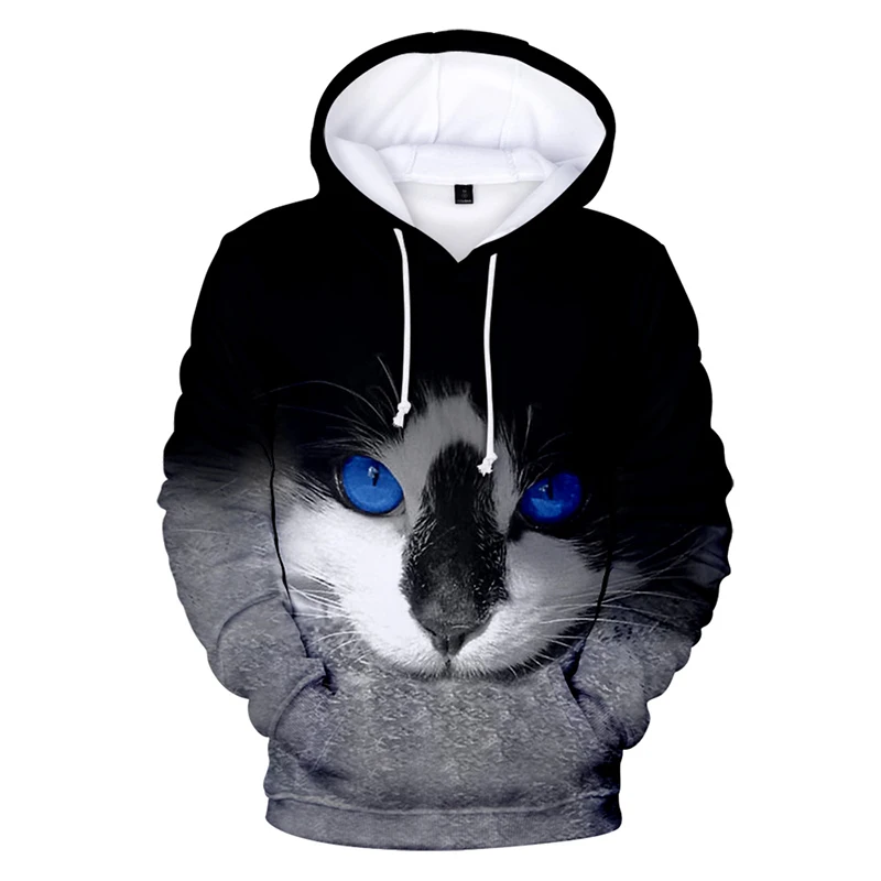 

2020 Cat Hoodies Men Women 3D Print Sweatshirt Fashion Harajuku Hoodies Kids Sweatshirts Hip Hop Cartoon Cat Hoodie Clothes