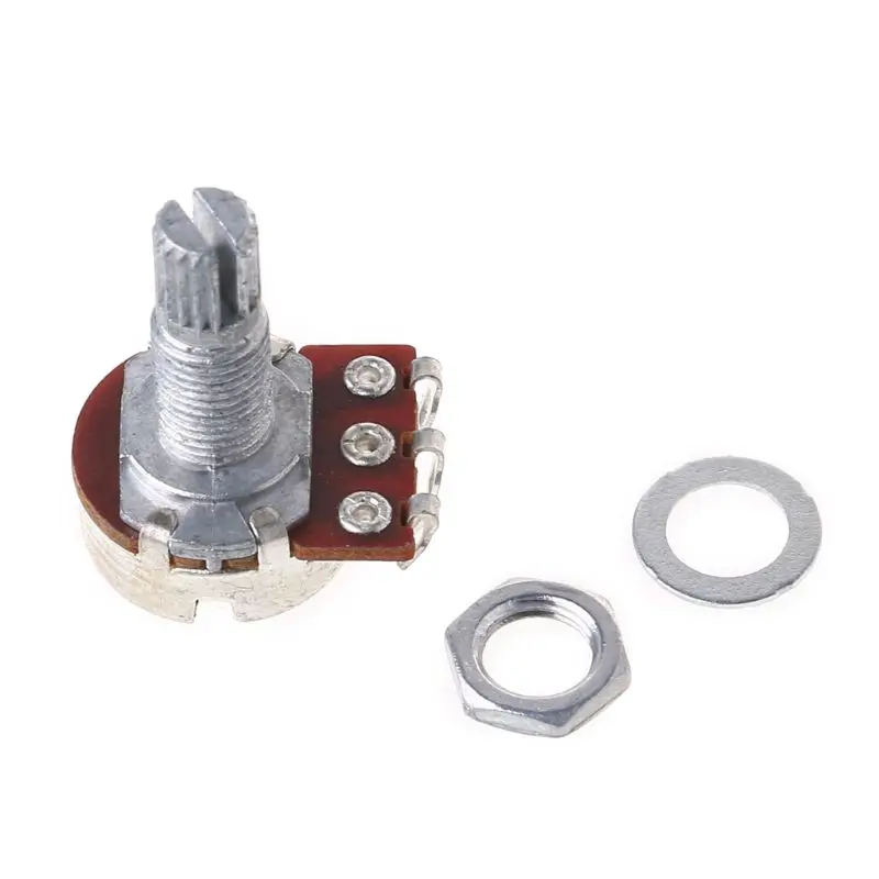 

A25K Potentiometer Splined Pot Electric Guitar Bass Effect Amp Tone Volume 18mm Shaft Parts