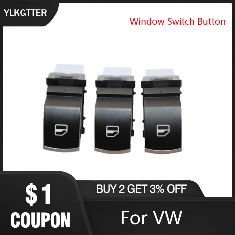 YLKGTTER Автомобильная черно-белая электрическая кнопка переключения окон для VW GOLF