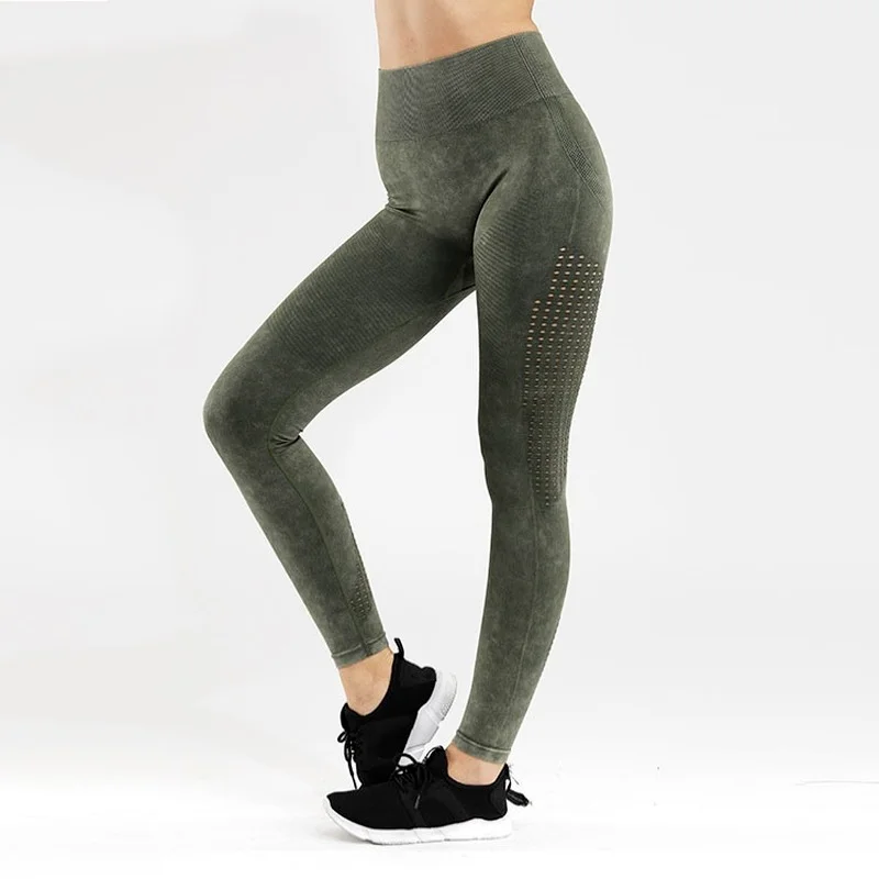 

Sports Pants Gym Leggings Yoga Seamless Pants Frosted Retro Stretchy High Waist Fitness Leggings Joggers Running Pants Women