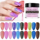 Порошок NICOLE DIARY для окунания ногтей, 10 мл, цветные Блестящие Блестки, порошок для окунания ногтей, Хромовый порошок, пигмент сделай сам, украшение для дизайна ногтей