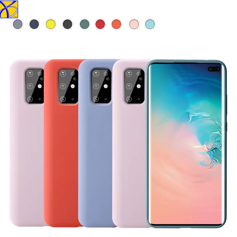 

10 For Samsung S20 Ultra Case Liquid Silicone Soft Cover for Samsung Galaxy S20 Plus A51 A71 A50 S10 S9 S8 Plus Note 8 9 10 Case