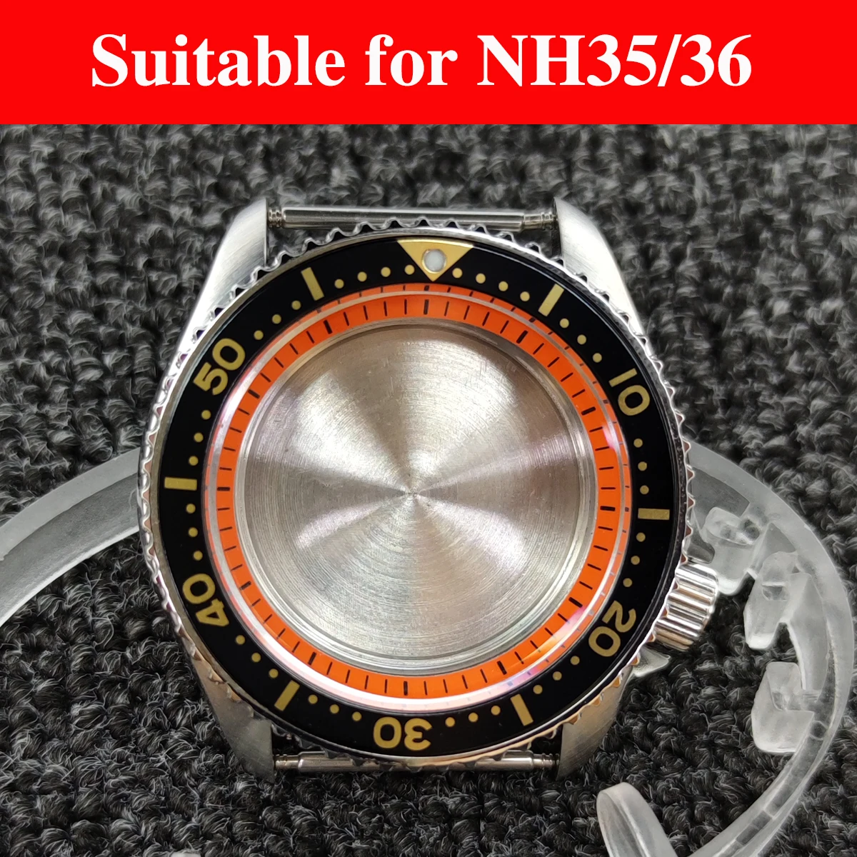 

NH35 NH36 чехол 41,5 мм SKX007 сапфировое стекло черная гальванизированная нержавеющая сталь подходит для NH35 NH36 часы в сборке