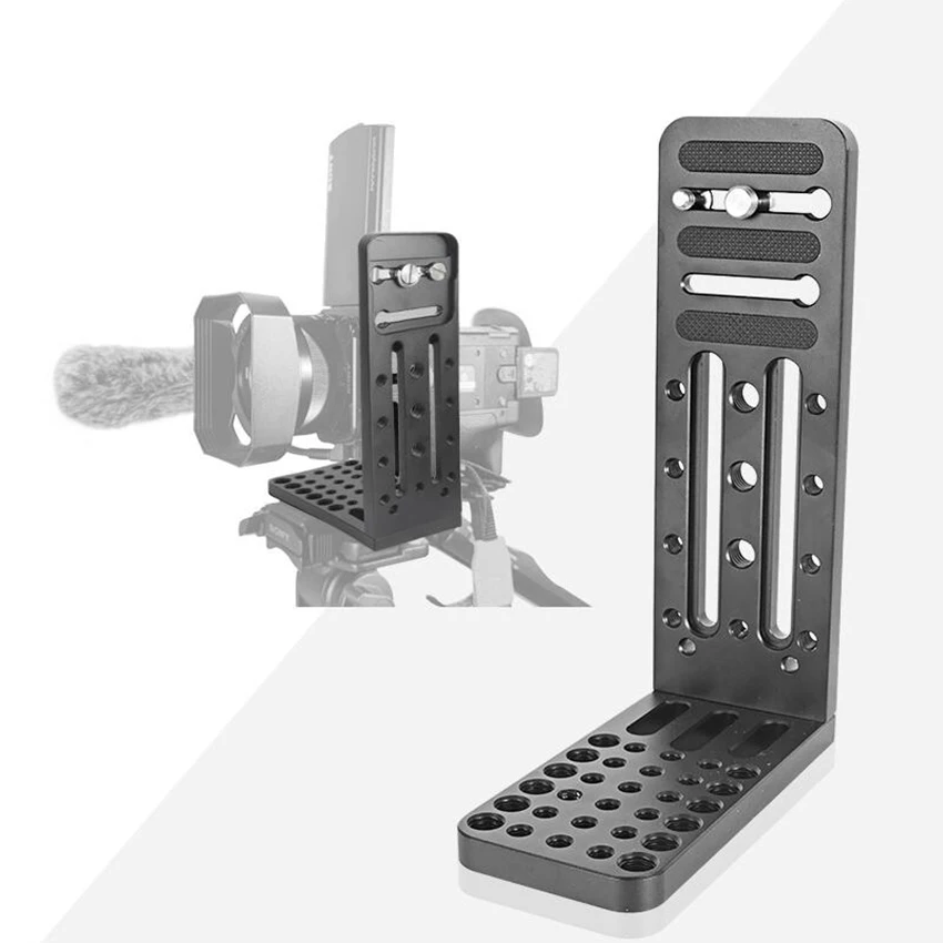 

L-образный кронштейн для цифровой зеркальной камеры с быстроразъемной пластиной, Универсальный L-образный кронштейн для вертикальной видео...