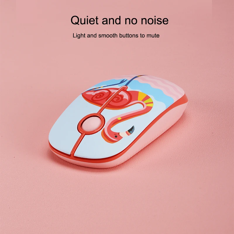 2.4GHz Wireless Mouse USB Mini Silent Panda Peacock Pattern Gaming Ergonomics Optical Mice For PC Home Office Girls Gift | Компьютеры и