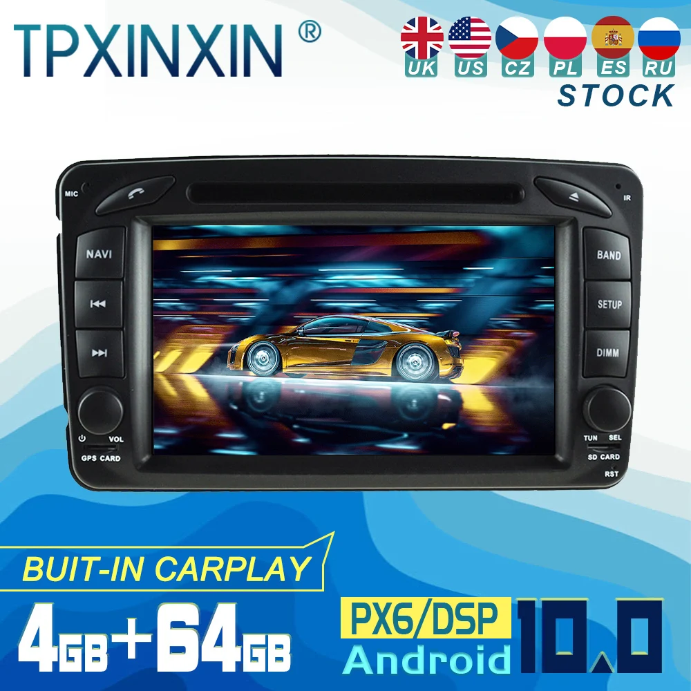 

PX6 For Mercede Benz W203 W209 W463 W168 Android 10 Carplay Radio Player Car GPS Navigation Head Unit Car Stereo WIFI DSP BT