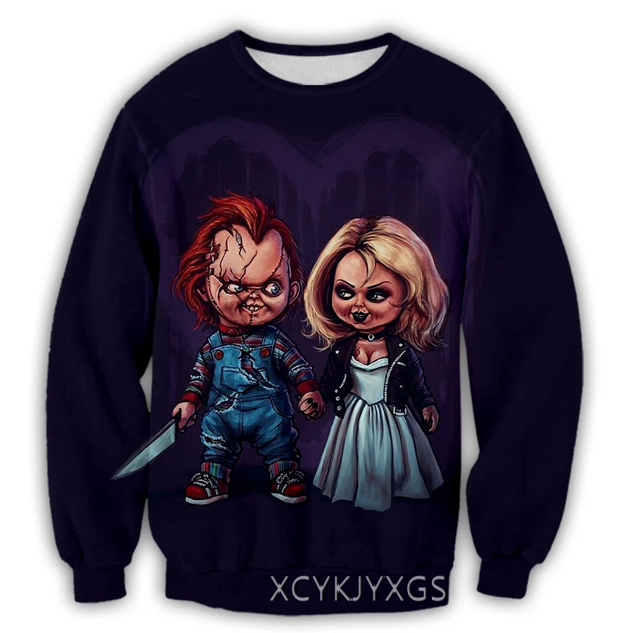 Новый мужской/женский пуловер с 3D принтом из фильма ужасов Чаки повседневный