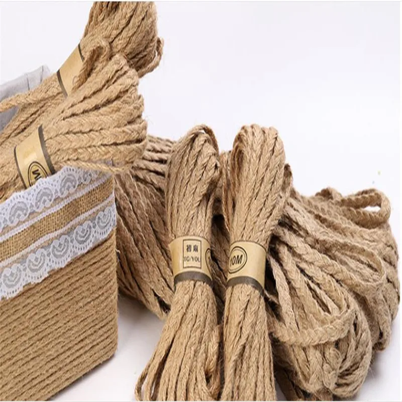 

10m Natural hemp rope handicraft DIY Christmas Decoration, Home decoration for parties and festivals