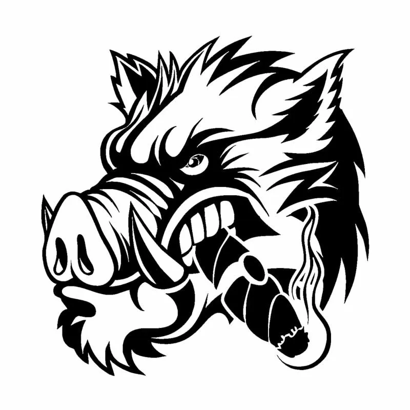 

Personalized Car Stickers Ferocious Wild Boar Stickers Car Decorative Accessories Motorcycle Waterproof Sunscreen Vinyl Decal