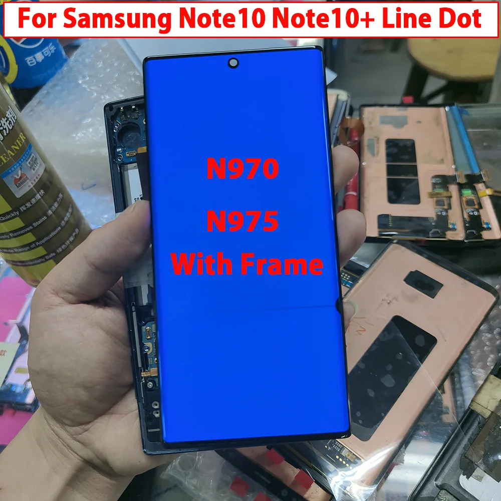 Оригинальный сенсорный экран AMOLED Line Dot для Samsung Galaxy Note 10 Lcd N970F note10 plus N975 N9750 LCD |