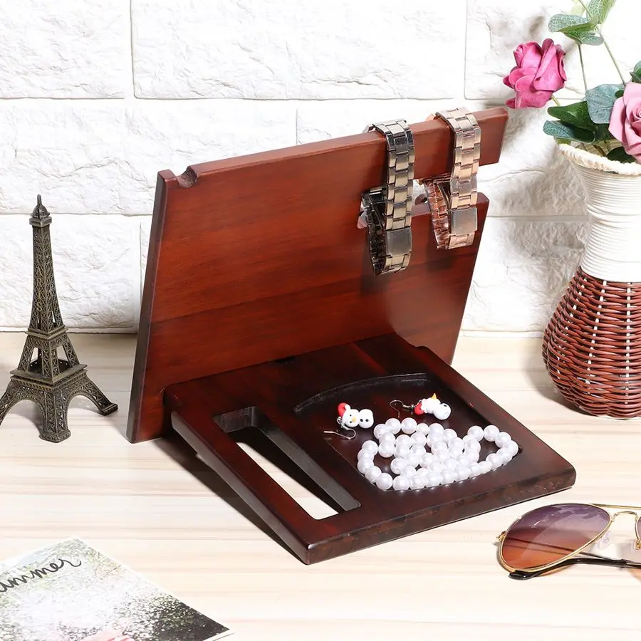 Сушилка для посуды ювелирных изделий сережек деревянная полка часов очков