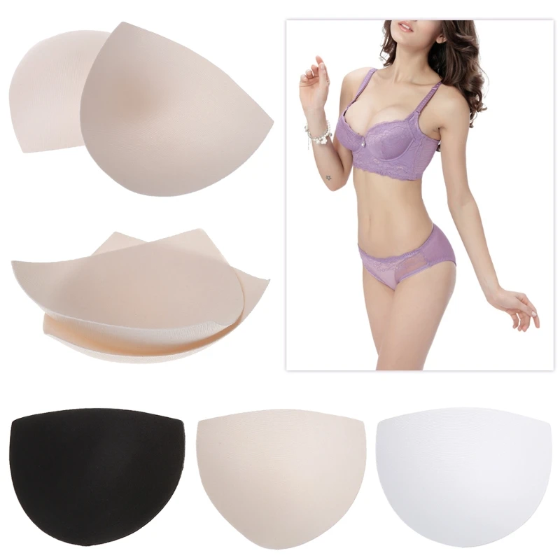 

1 Pair Top Foam Push Up Bra Pads Insert Breast Enhancer Bikini Pad SwimWear Q6PB
