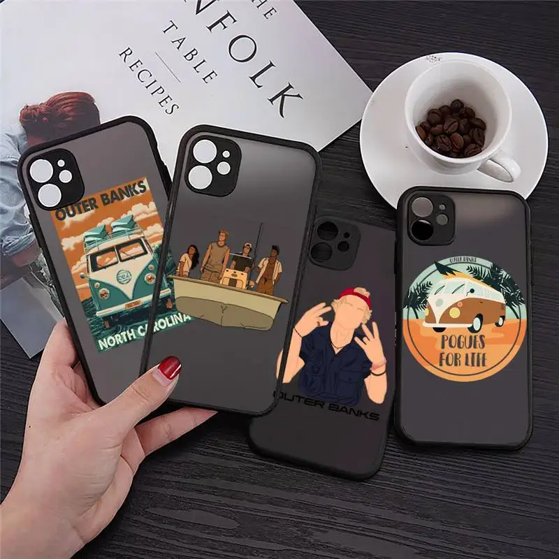 

Outer Banks-Livin' The Pogue Life Phone Case Transparent Matte for iPhone 7 8 11 12 s mini pro X XS XR MAX Plus cover funda