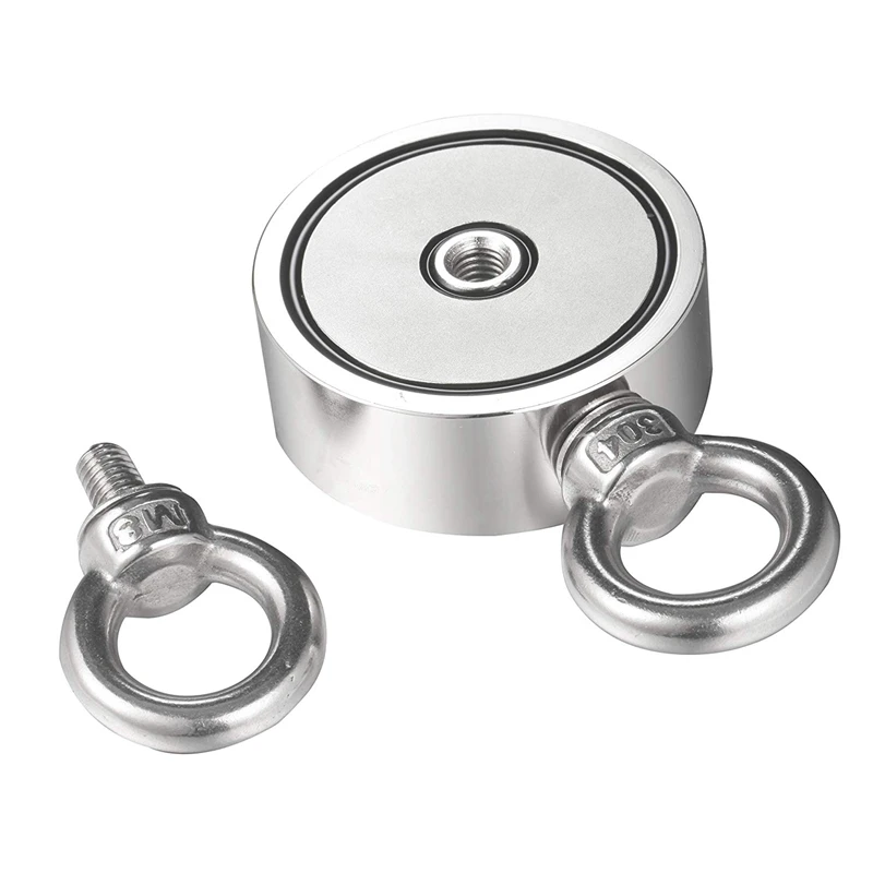 Двухсторонний большой Рыболовный магнит с 2 болтами супермощный неодимовый