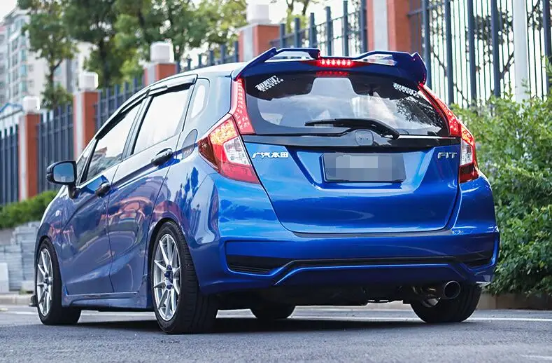 Спойлер для Honda fit jazz 2014 2019 OUXB АБС пластик цветной задний спойлер автомобиля