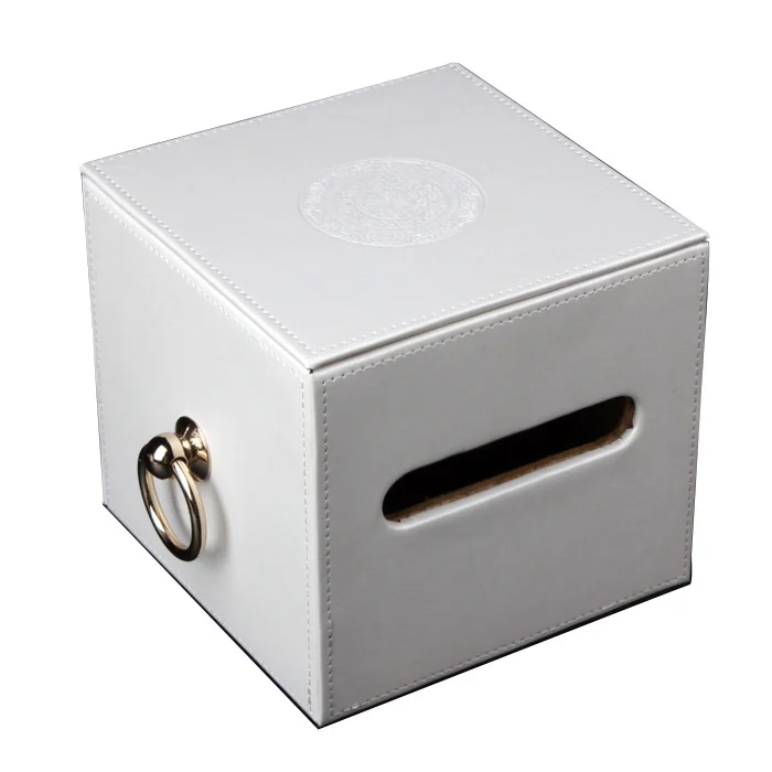 

Black Container Tissue Box Cover Square Car PU Vintage Paper Dispenser Wipes Case Servilletas De Papel Napkins Holder EA60ZJ