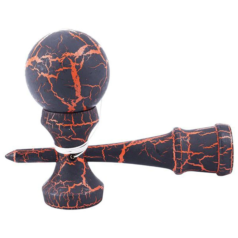 New Full Crackle Wood Kendama Ball Education Traditional Game Toy New|wooden kendama|kendama ballkendama toy |
