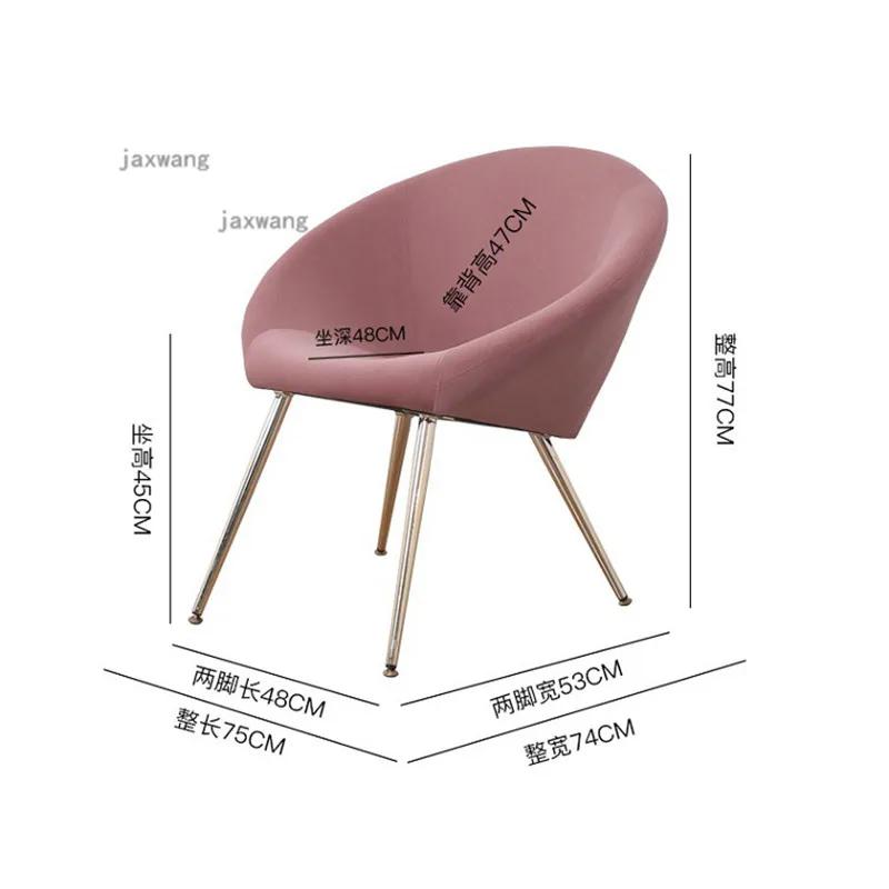 Iron Leisure Living Room Chairs Nordic Backrest Fabric Armchair Lazy Balcony Single Small Sofa Chair Luxury Kitchen Furniture |