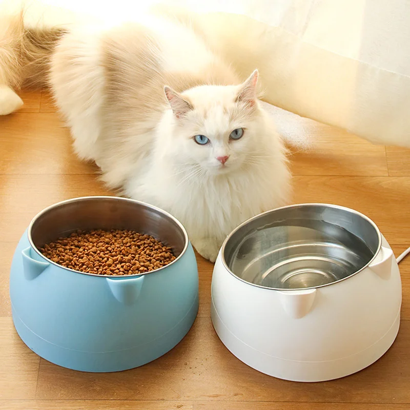 

Creative Cat Food Bowl Antiskid Pet Stainless Bowls Cat Feeder Water Bowl Plastic Pet Kitten Bowl Perfect Cats Puppy Supplies