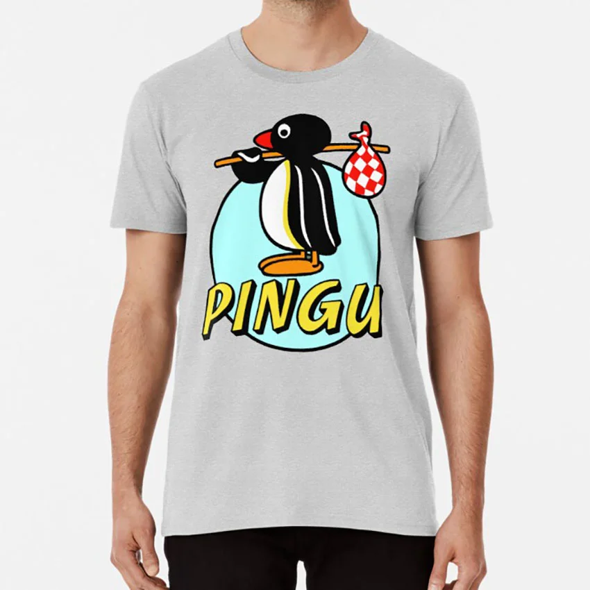 Футболка с пингвином и гайкой Забавная детская ТВ серия 80s|Мужские футболки| |