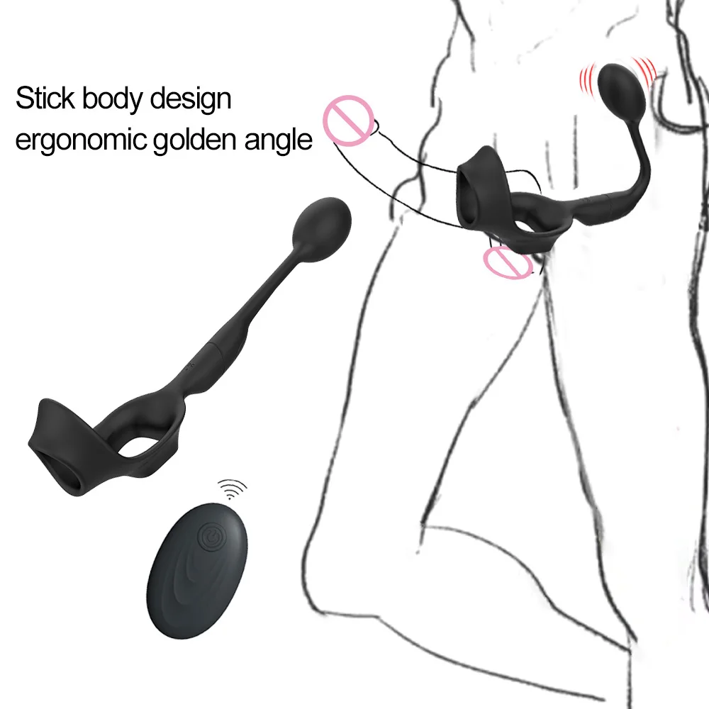 Мужской массаж простаты Вибратор Анальная пробка силиконовый стимулятор