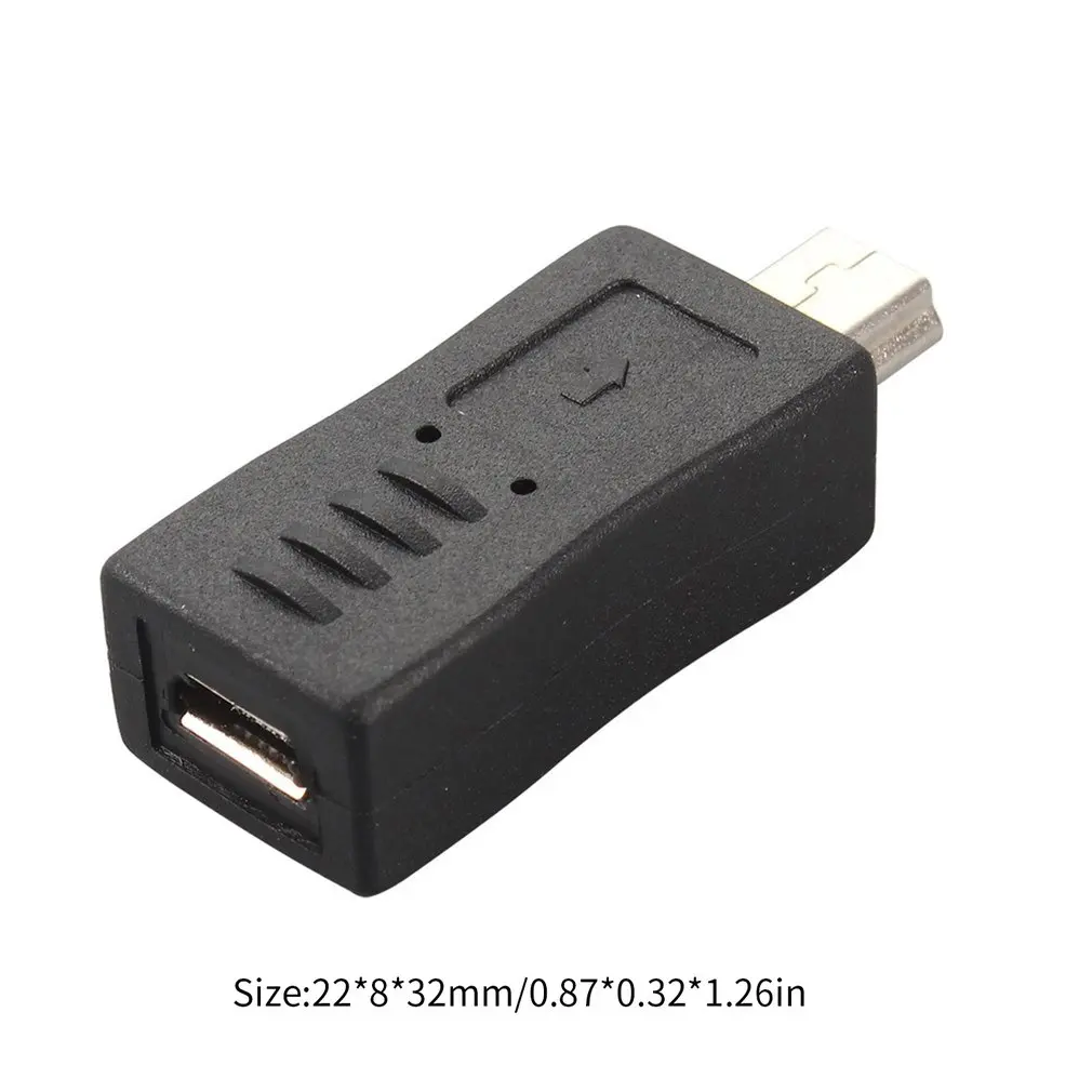 

High Quality Black Micro USB Female to Mini USB Male Adapter Connector Converter Adaptor Cable Adapter Stock