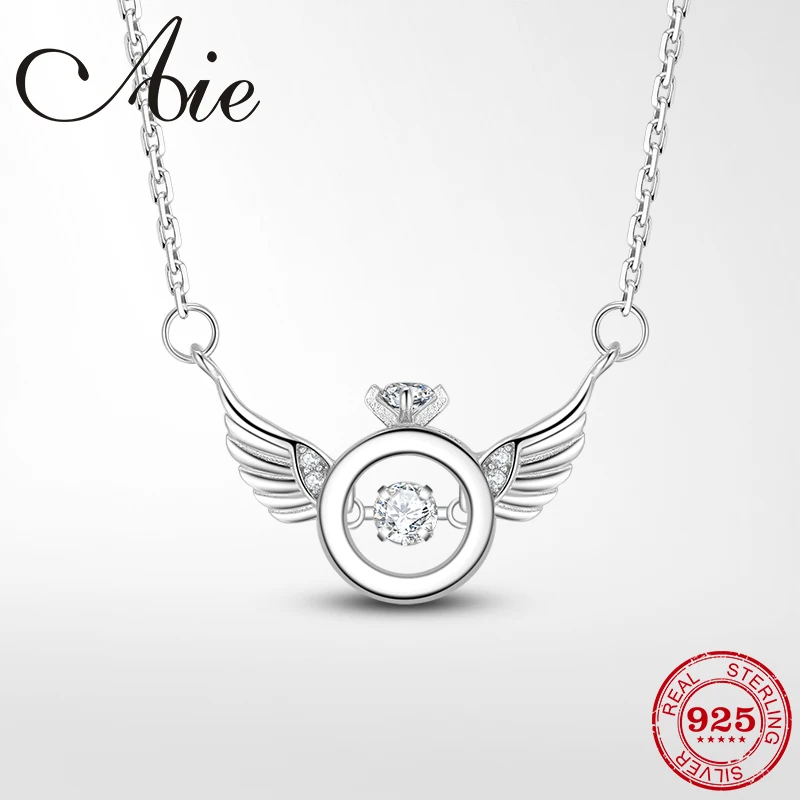 Женское ожерелье с подвеской ангельские крылья из стерлингового серебра 925 пробы